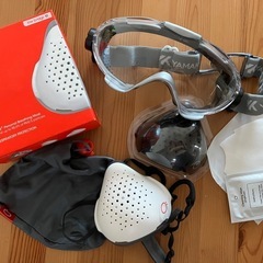 防塵マスクとゴーグルセット
