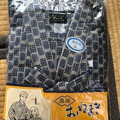 着物タイプの寝間着　男性用Mサイズ　3枚セット　起毛ネル綿１００％の画像