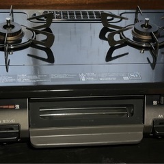 美品 リンナイ ガスコンロ 都市ガス ガステーブル 左強火 KSR641BKL  2018年製