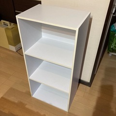 カラーボックス　3段　ホワイト　白 の画像