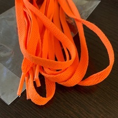 靴紐　☆蛍光オレンジ☆ 　未使用　長さ120cmの画像