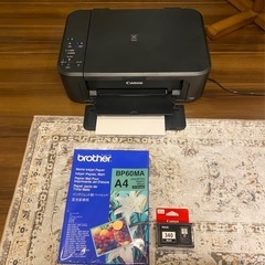 【美品】　Canon プリンター マット紙　新品未開封黒インク　...