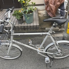 無印良品 自転車 ミニベロクロモリ20インチ 3段変速 グレー