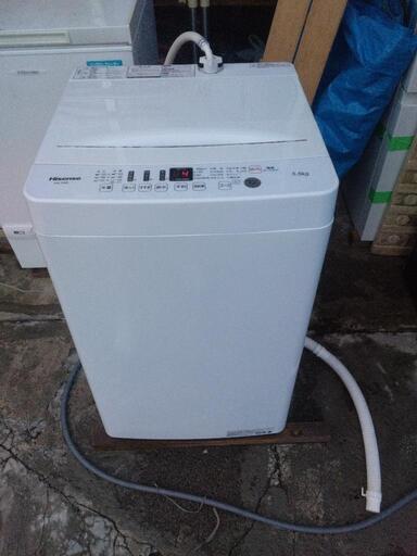 【Ko45】 単身者向け 全自動洗濯機 Hisense ハイセンス 5.5㎏ HW-T55D 2019年製 ホワイト