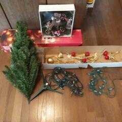 クリスマスツリーとリーフのセット