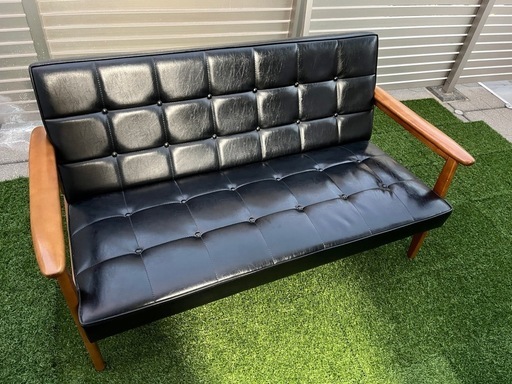 カリモク60Kチェア2シータースタンダードブラック(W36173BW)