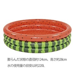 スイカ🍉型プールの画像