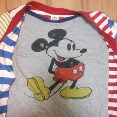 値下げ済み【縁起物】JUNK STORE　ミッキー長袖Tシャツ　140　男女兼用の画像