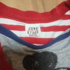 値下げ済み【縁起物】JUNK STORE　ミッキー長袖Tシャツ　140　男女兼用の画像