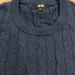 UNIQLO カシミヤ混セーターX Lネイビー