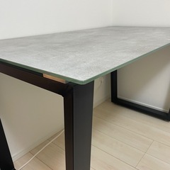 【値下げしました】セラミックダイニングテーブル｜120×70の画像