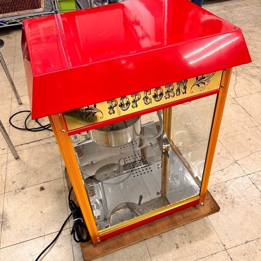 4618 ポップコーンマシーン ET-POP6A-R ポップコーンポッパー 業務用 イベント 露店 出店 屋台 お祭り