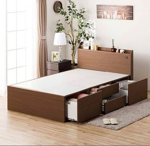 ニトリ ベッド ベッドフレーム セミダブル チェスト ベッド下収納