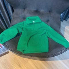 
【GU】ローゲージハーフジップセーター Mサイズの画像
