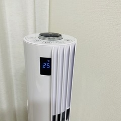 山善/スリムファン/縦型扇風機/リモコン付き/室内温度表示あり/...
