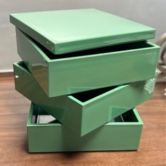 福岡市)モスグリーン♡三段重美品
