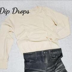 約3回着用　*Dip Drops* クリーム色 ニット