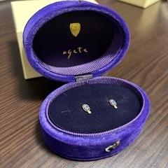 agete K10オパールピアス(未使用) (田中です) 福島のキッズ用品