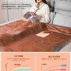 電気毛布 敷き 掛け 160x130cm 電気膝掛け 掛敷兼用毛布*299の画像