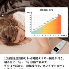電気毛布 掛け敷き兼用 188x130cm 毛玉なし 電気掛け敷*296の画像