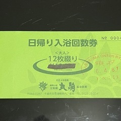 引渡し者確定のため、取引中止　
週末限定値下げ 丸駒温泉　日帰り...