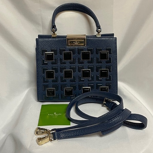 kate spade NEWYORK アインズリー 2wayショルダーバッグ 紺 ネイビー 青 ブルー