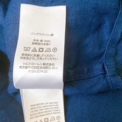 Ralph Lauren ラルフローレン 長袖シャツ キッズXL ネイビーの画像