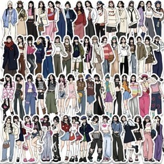 ステッカー　女の子　Y2Kの画像