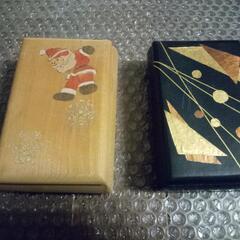 木製　金箔　小物入れ　ケース　収納箱