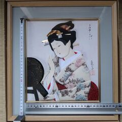 額縁　中型　No2　色紙大（25㎝×23㎝位）　全4個（箱付き　作品付き）の画像