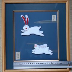 額縁　中型　色紙大（25㎝×23㎝位）　全5個（箱無し　作品付き）の画像