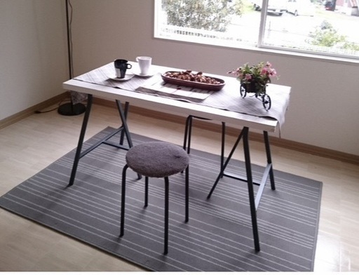 【お譲り先決定しました】IKEA　テーブル　椅子2脚　セット