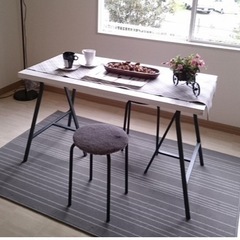 【お譲り先決定しました】IKEA　テーブル　椅子2脚　セット