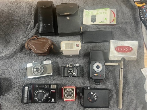 【GO-243】カメラセット MINOLTA オリンパス ストロボ ジャンク