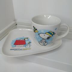 【未使用】 SNOOPY & WOODSTOCK   マグ　プレ...