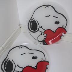 【非売品】 SNOOPY  ガラスプレート　2枚セット　キャンペ...
