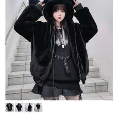 QOOZA クーザ くま耳ファージャケット くま耳パーカー KRY REFLEM レフレム トラヴァストーキョー ブラック 新品未使用 黒の画像