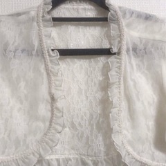 未使用 リバーシブルボレロ レース パーティ 結婚式 ストールの画像