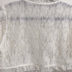 未使用 リバーシブルボレロ レース パーティ 結婚式 ストールの画像