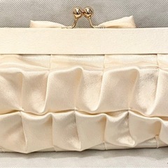 未使用値札タグ付 passage mignon パーティーポーチ パーティバック リボン 結婚式 パーティーバッグ クラッチバッグの画像