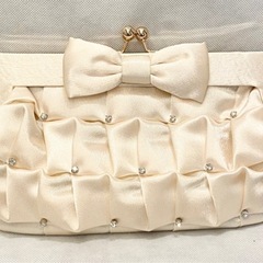 未使用値札タグ付 passage mignon パーティーポーチ パーティバック リボン 結婚式 パーティーバッグ クラッチバッグの画像