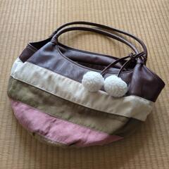 モコモコポンポン付き アフタヌーンティーのカラフルトート