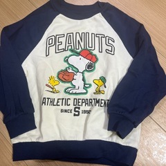 Yankees PEANUTS ラグラン野球トップス長袖120の画像