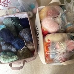 値下げ500円　。編み物　毛糸の画像
