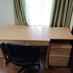 パソコン机　学習机　イスセット