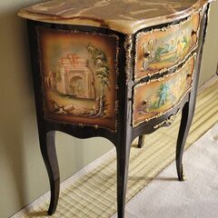 アンティーク調　サイドテーブル（破損）の画像