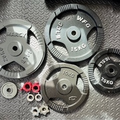 バーベルセット115kg 引き取りor仙台市内配送、仙台近隣は要相談