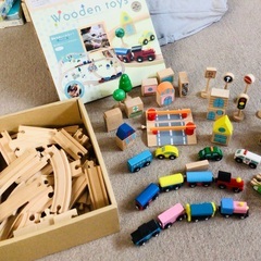 木製おもちゃのだいわ 汽車レールセット アドバンス 51pcs ...