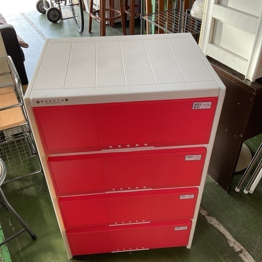 クローゼット収納　衣類収納　ピンク　中古