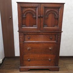 アンティーク　キャビネット　英国  ヴィンテージ家具